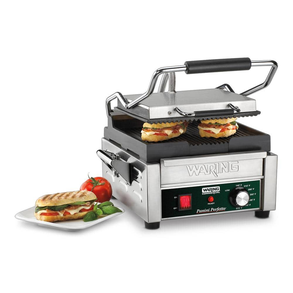 Waring Commercial Panini Perfetto Compact Panini Grill - 120-Volt (9.75 in. x 9.25 in. Cooking Surface) WPG150