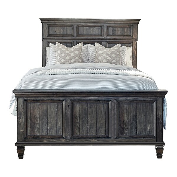 Serra Weathered Burnished Brown 2-piece Bedroom Set with Nightstand. - - 35068083