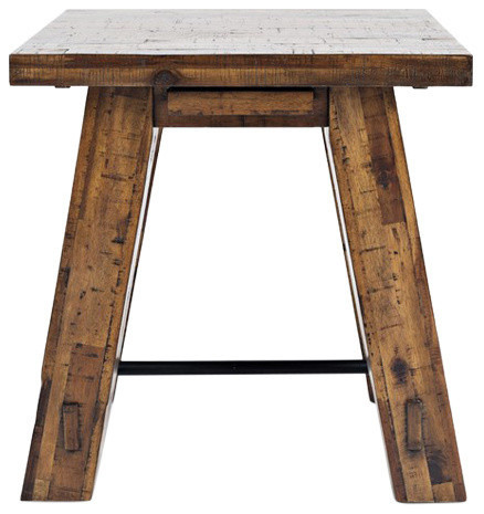 Cannon Vallen Trestle End Table   Rustic   Side Tables And End Tables   by HedgeApple  Houzz