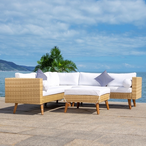 SAFAVIEH Outdoor Living Analon Outdoor Sectional Set