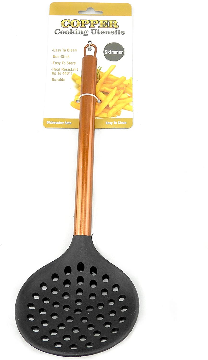 Dependable Industries Set of 6 Kitchen Copper Cooking Utensils Set Made with Heat Resistant Nylon