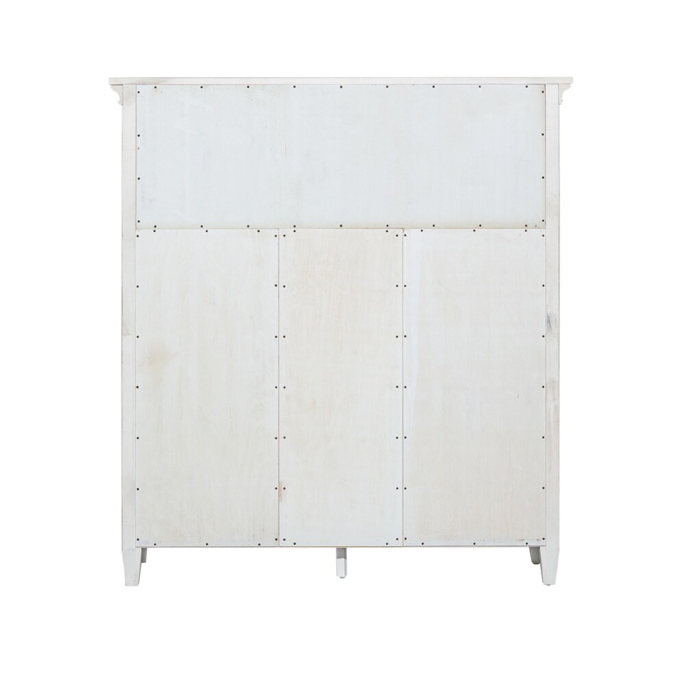 Heartland Antique White Tobacco Display Cabinet