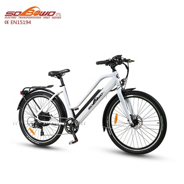 SOBOWO ebike Torque sensor pedal assist city e bike alu electric cycle for women lady 36V 250W 10.4Ah factory directly sale