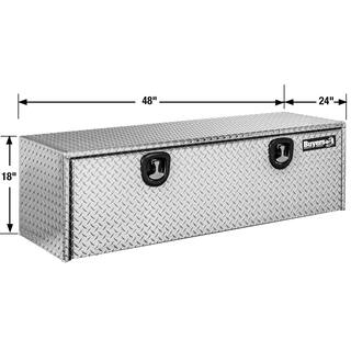 Buyers Products Company 18 in. x 24 in. x 48 in. Diamond Plate Tread Aluminum Underbody Truck Tool Box 1705120