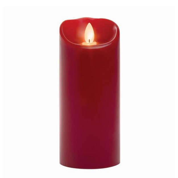 Red Smooth Led Pillar Candle