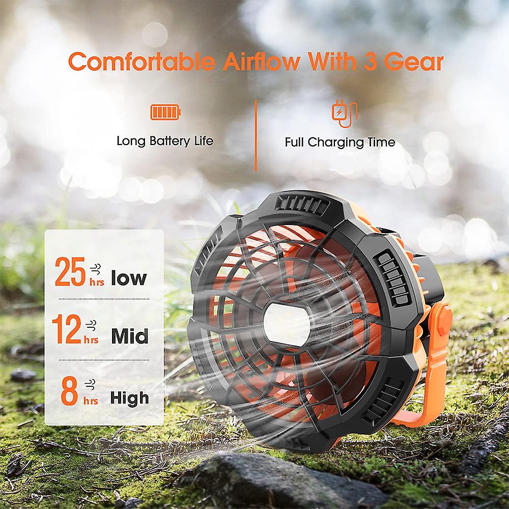 Camping Fan With Led Lantern Ceiling Tent Fan With Remote Control