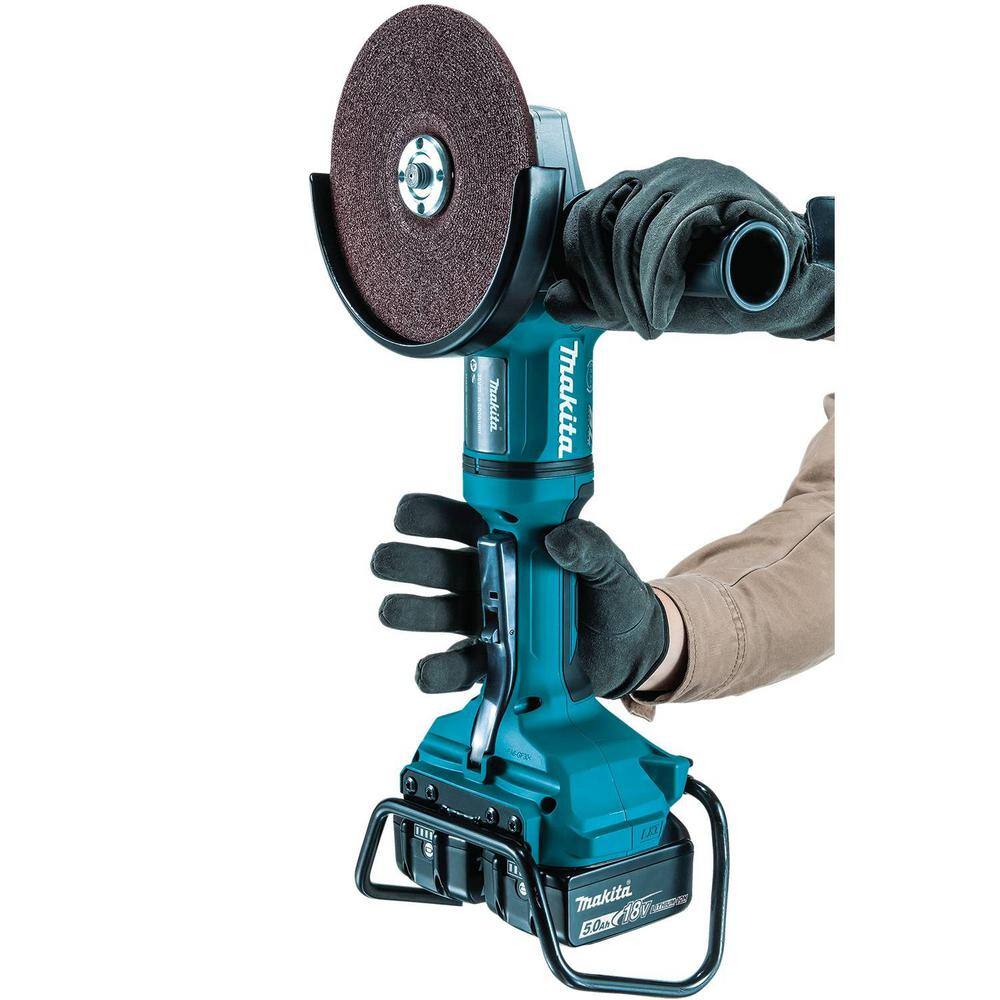 Makita 18V X2 LXT Brushless Cordless 7 in. Angle Grinder Kit 5.0Ah wBonus 7 in. Dust Extraction Shroud 7 in. Diamond Wheel XAG12PT1195386A