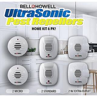 Bell + Howell Multi Ultra-Sonic Pest Repellers Complete Home Kit (6-Pack) 50102