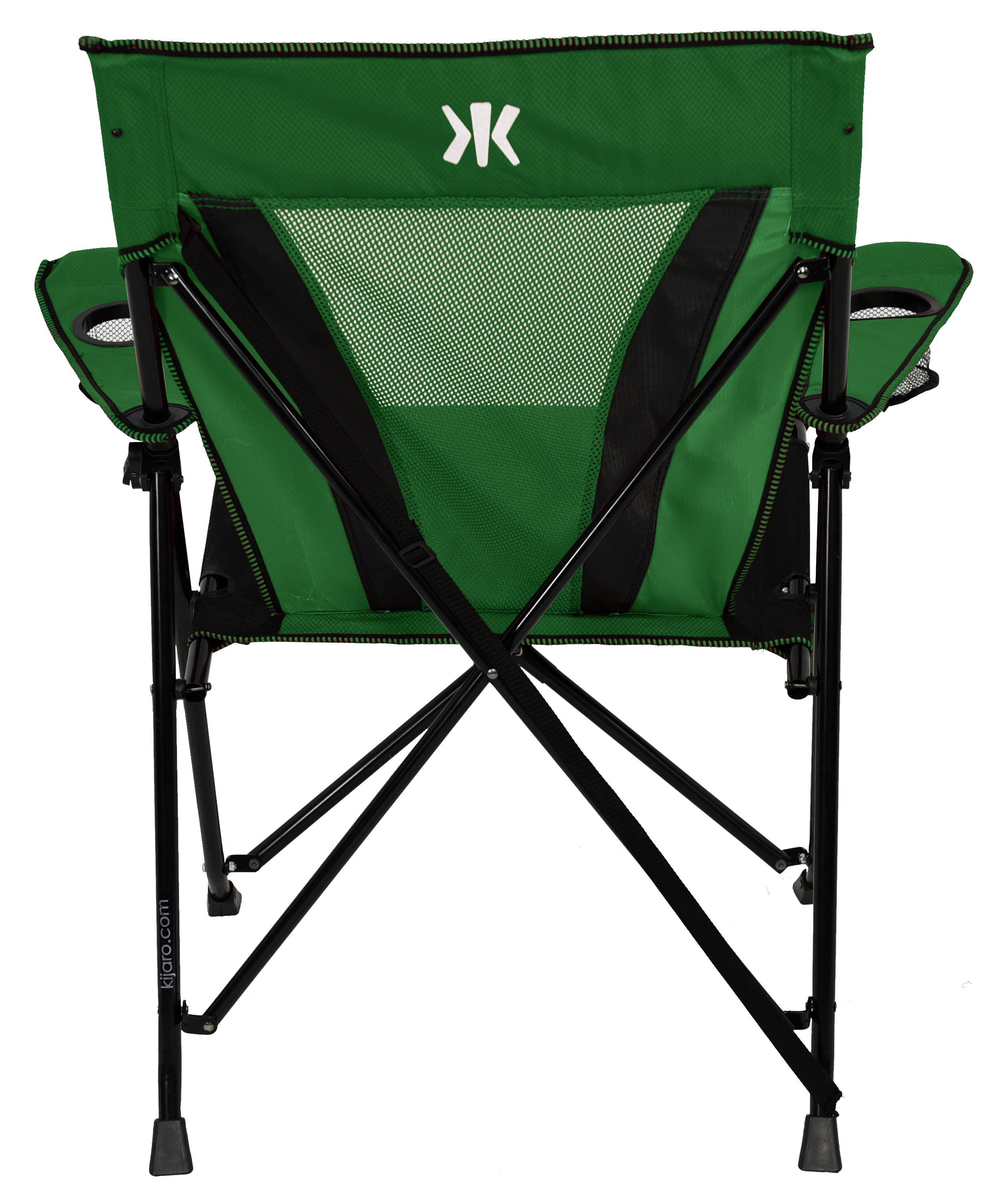 Kijaro Jasper Dual Lock XXL Portable Heavy Duty Adult Camping Chair, Green, Open size: 28.3 in. L x 39.5 in. W x 40 in” H