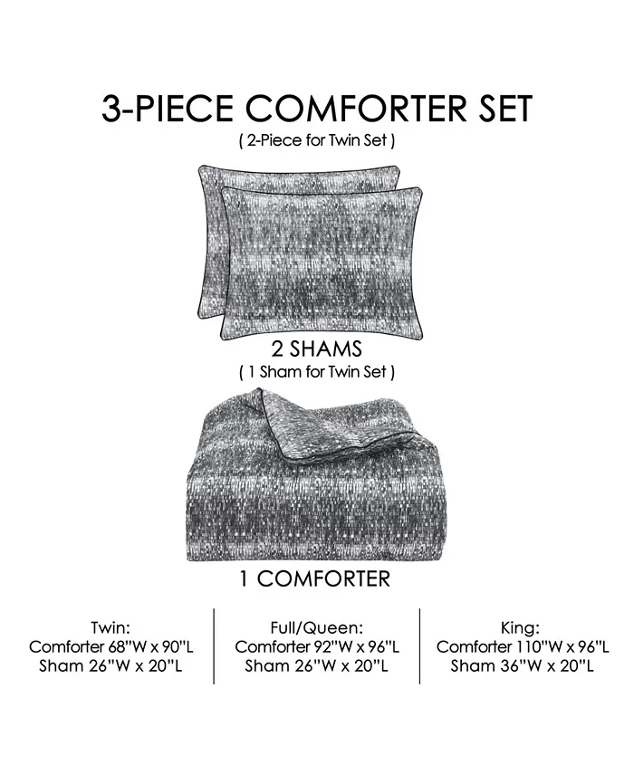 Oscar Oliver Brixton 3-Pc. Comforter Set， King California King