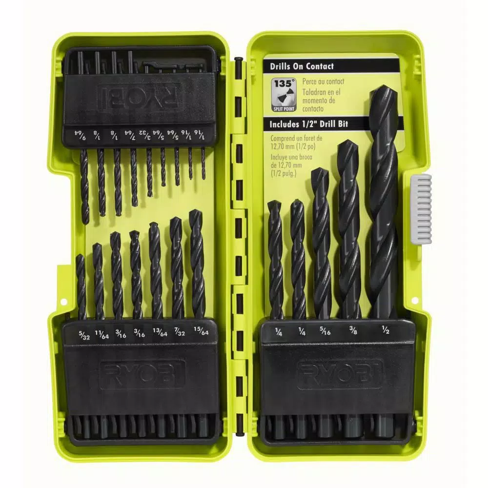 RYOBI Black Oxide Drill Bit Set (21-Piece) with BONUS 25FT Tape Measure and#8211; XDC Depot