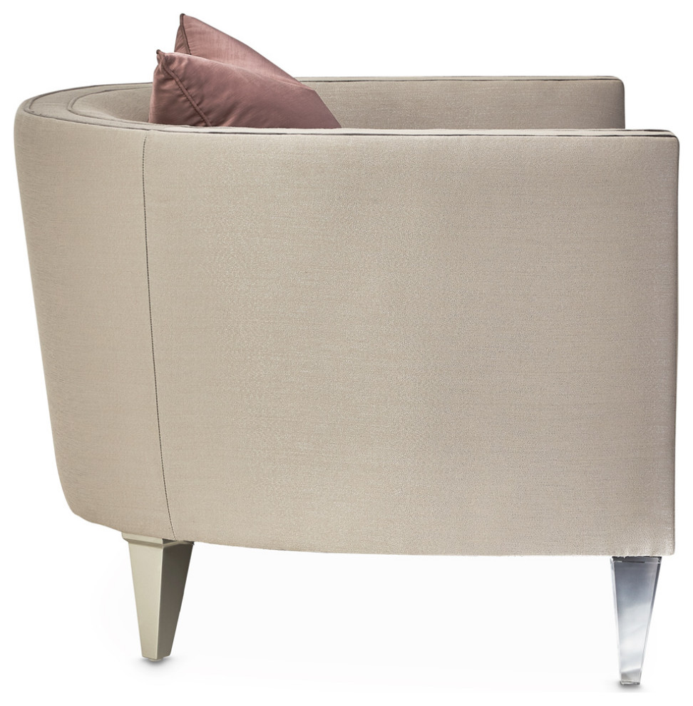 Linea Matching Chair   Metallic/Silver Mist   Contemporary   Armchairs And Accent Chairs   by Michael Amini  Houzz