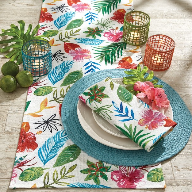 Split P Tropical Paradise Table Runner 72 x27 x27 l White