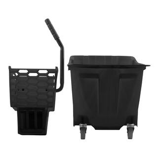 Sparta 8.75 gal. Black Polypropylene Mop Bucket with Wringer 8690403