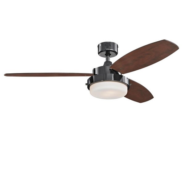 Westinghouse Lighting Alloy 3-Blade Indoor Ceiling Fan with LED Light Fixture and Opal Frosted Glass Shopping - The Best Deals on Ceiling Fans | 39655610