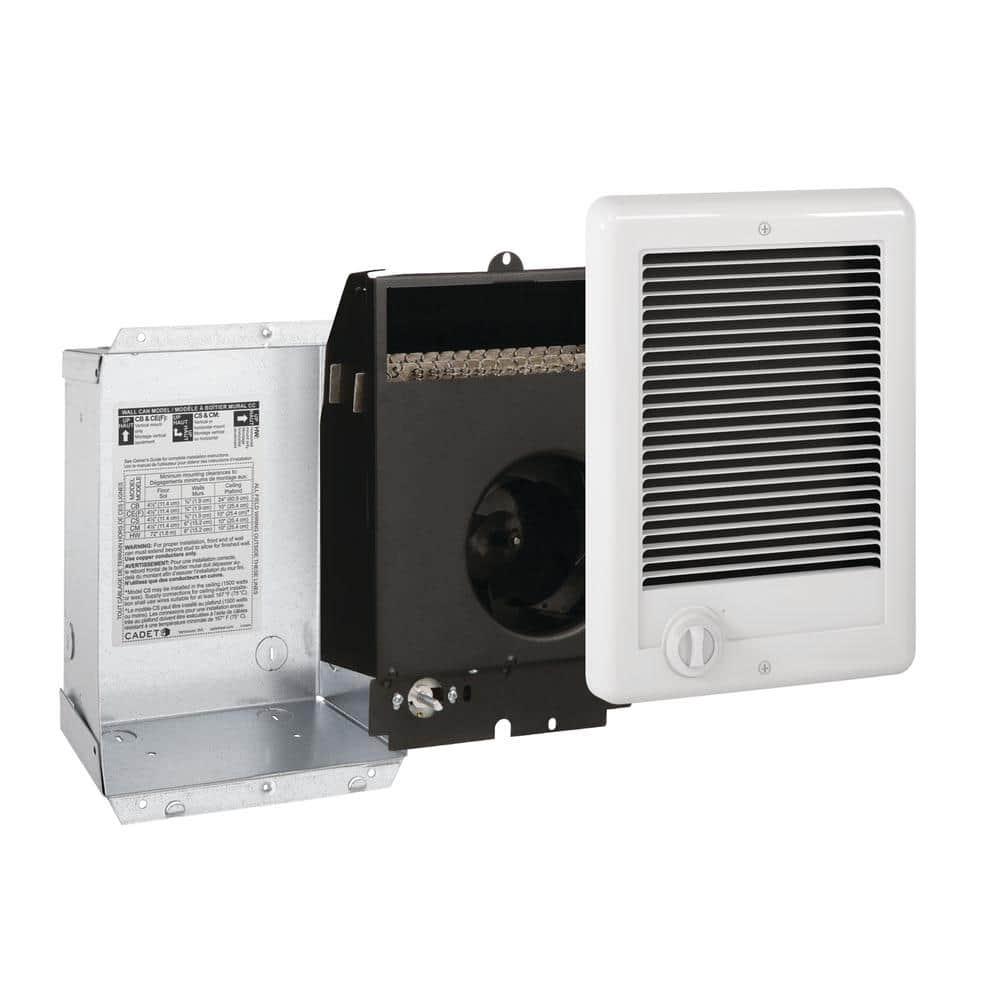 Cadet 120volt 1000watt ComPak Inwall Fanforced Electric Heater in White with Thermostat