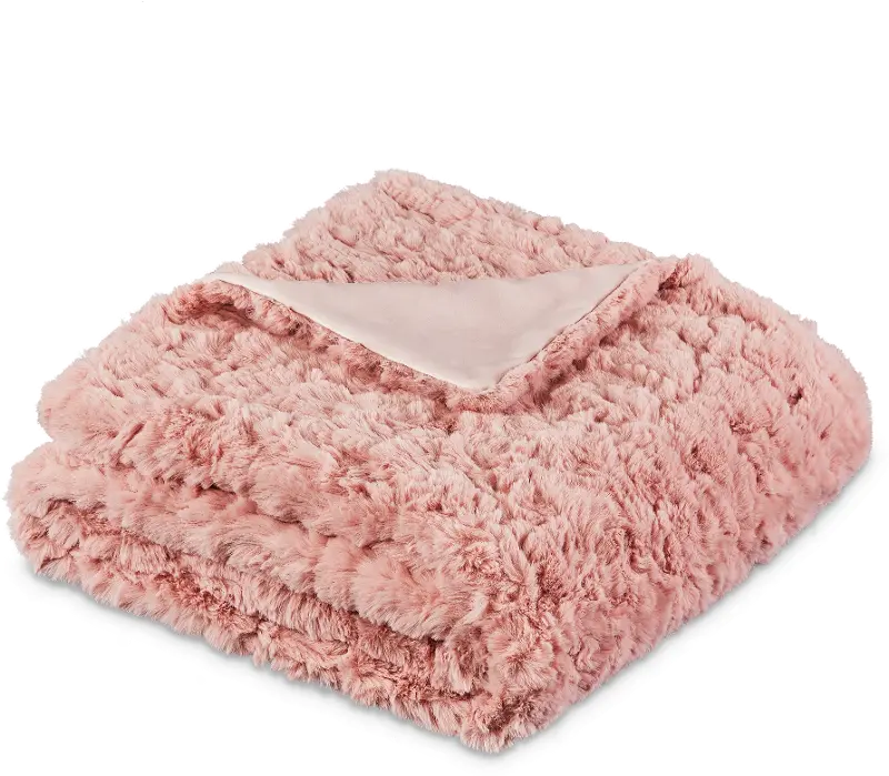 Quartz Pink Throw Blanket - Gretta