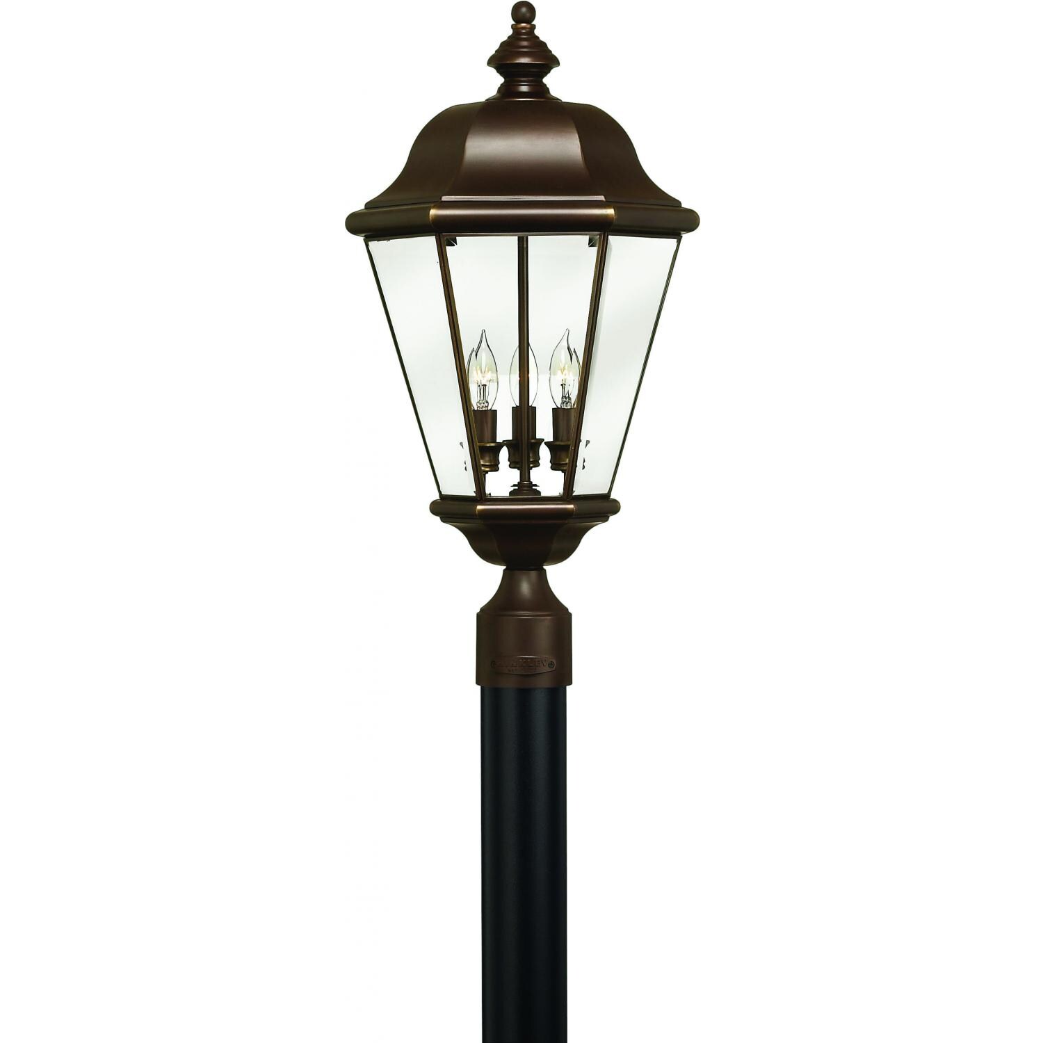 Hinkley Lighting Clifton Park Three Light 24-Inch Outdoor Post Light