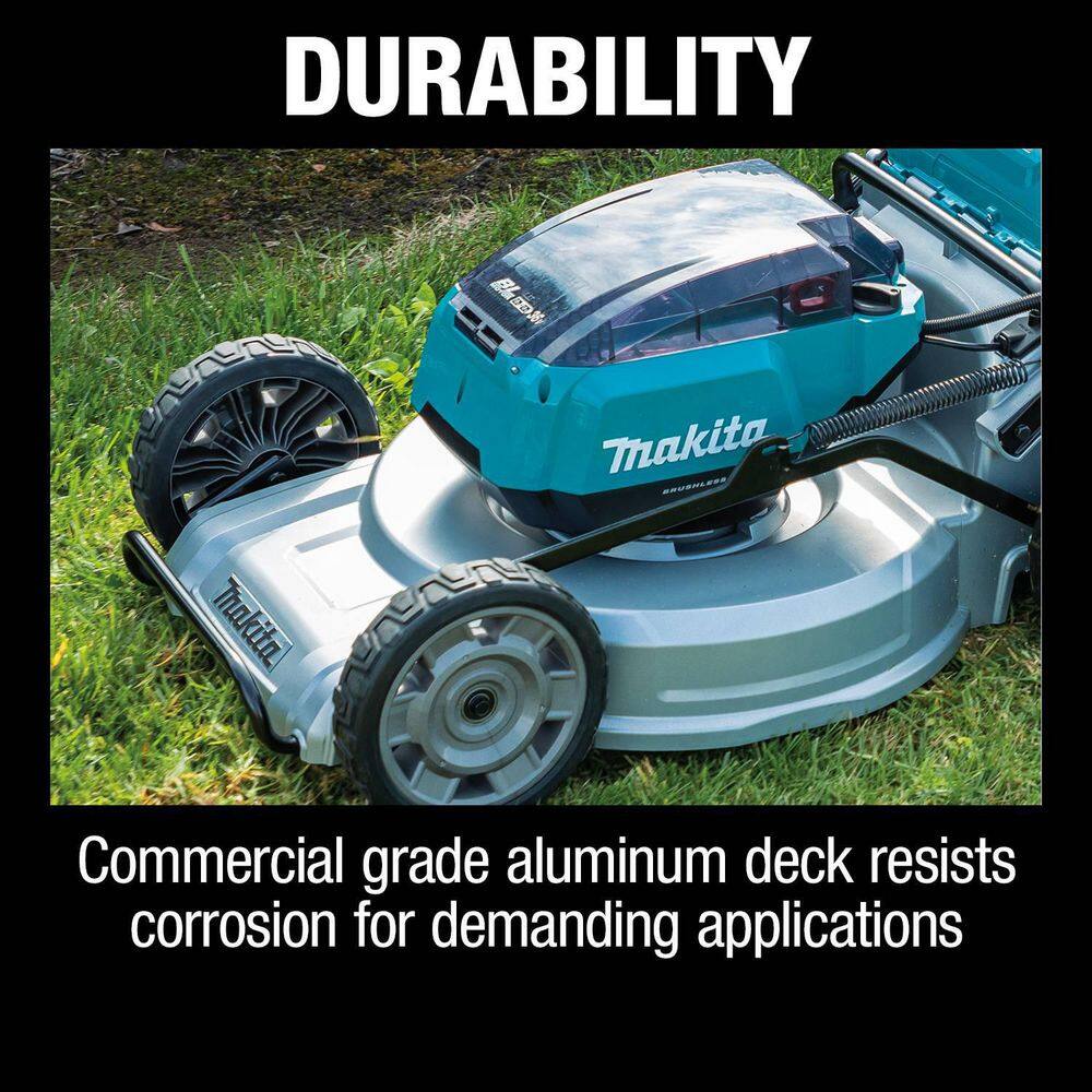 Makita 21 in. 18-Volt X2 (36-Volt) LXT Lithium-Ion Brushless Cordless Walk Behind Self-Propelled Lawn Mower Kit (5.0Ah) XML09PT1