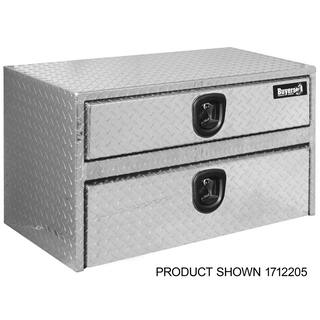 Buyers Products Company 20 in. x 18 in. x 48 in. Diamond Plate Tread Aluminum Underbody Truck Tool Box with Drawer 1712210