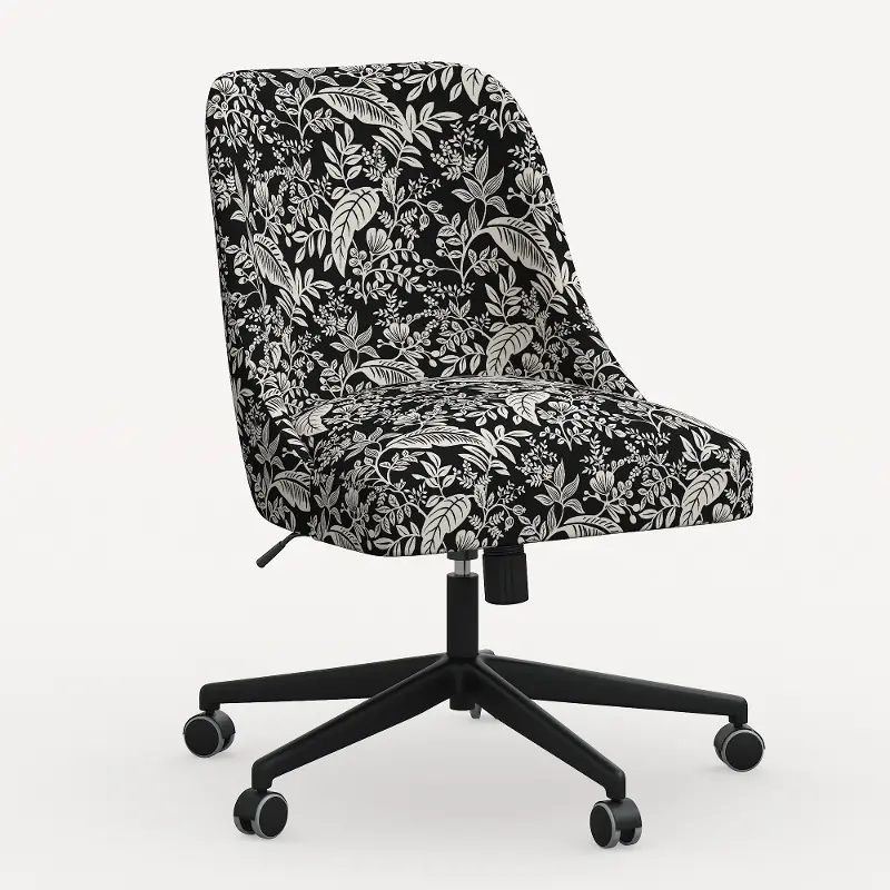 Rifle Paper Co. Oxford Canopy Black and Cream Office Chair