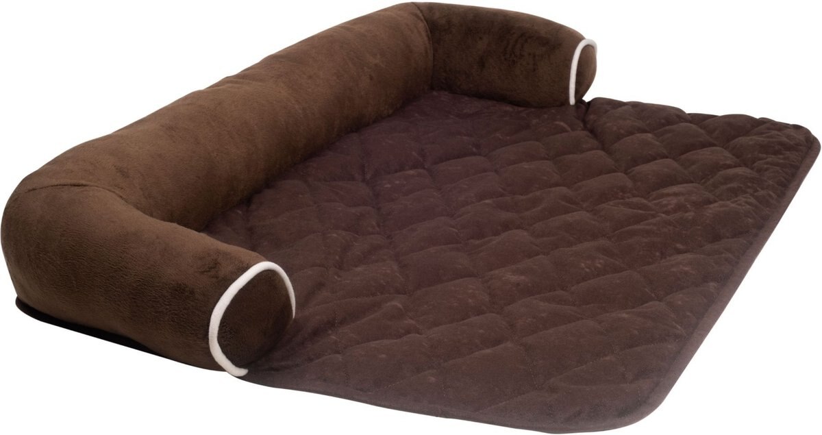 HappyCare Textiles Fleece Plush Sofa Bed and Furniture Protector， Brown