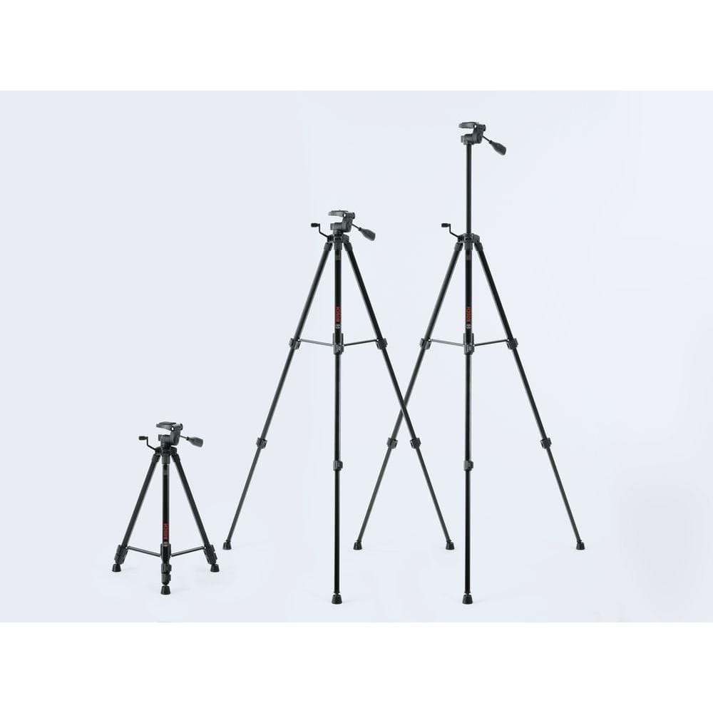 Bosch Compact Tripod with Extendable Height for Use with Line Lasers, Point Lasers, and Laser Distance Tape Measuring Tools BT 150