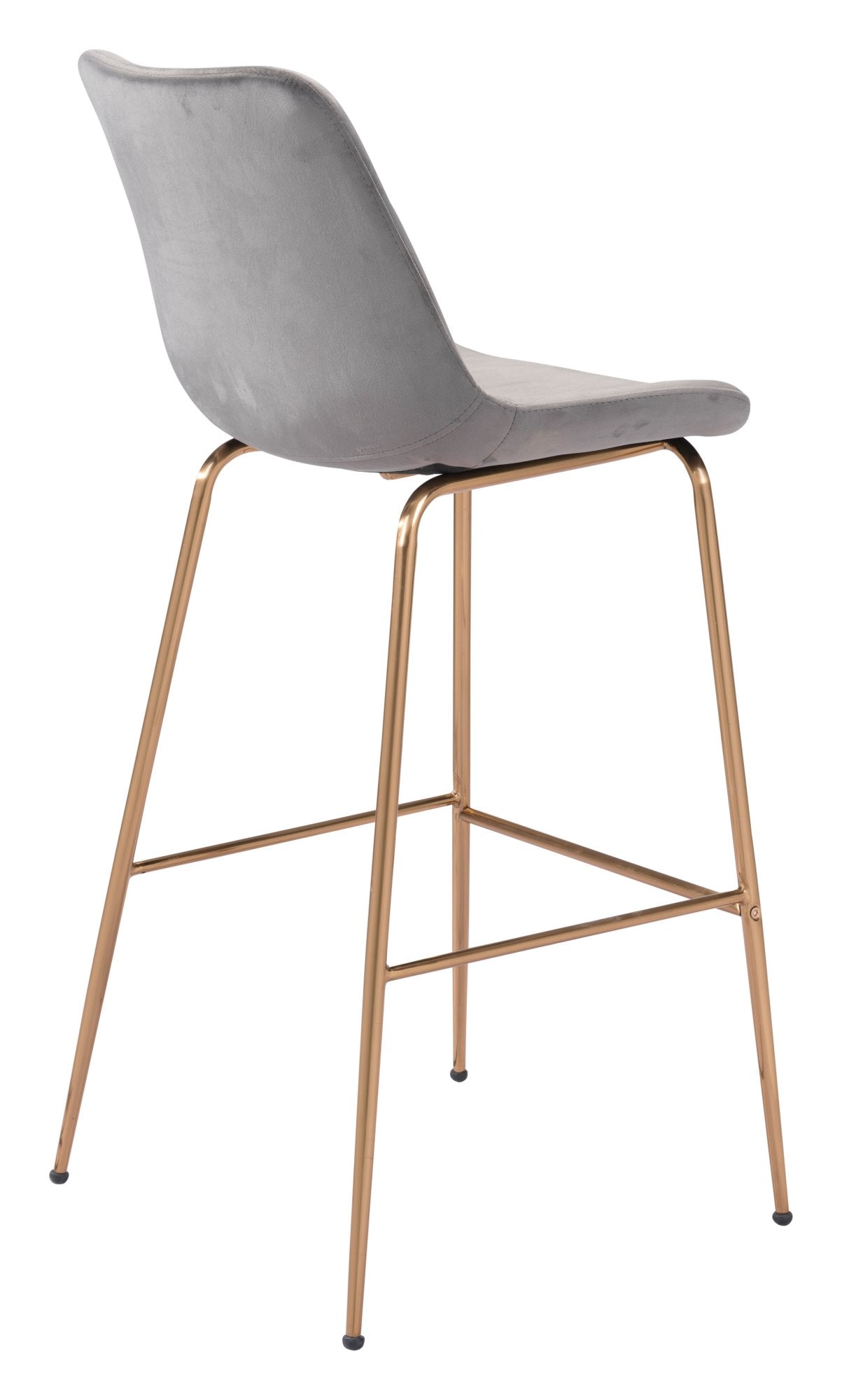 Bar Stool Chair Barstool， Steel Metal， Fabric， Gray Grey， Gold， Bar Kitchen Pub Cafe Bistro Hotel Restaurant Hospitality