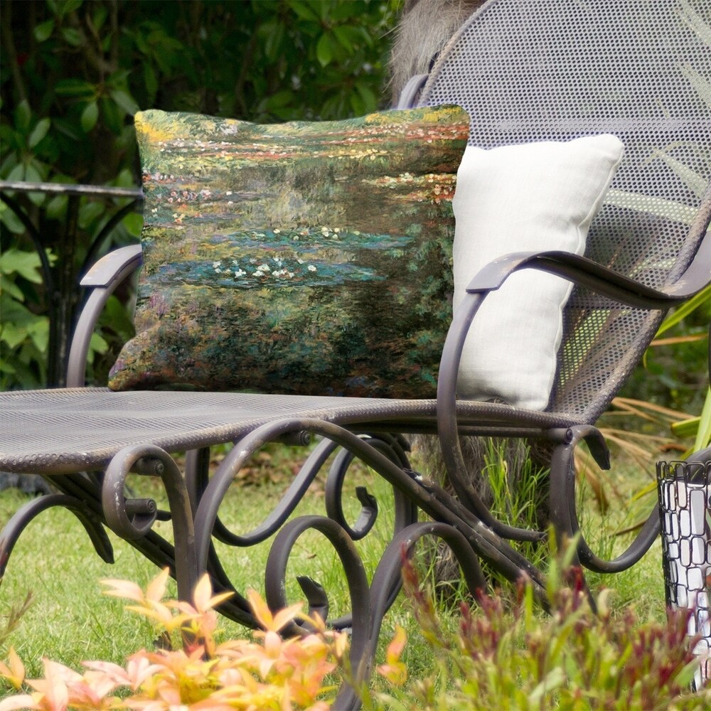 Water Lily Pond at Giverny Indoor/Outdoor Pillow