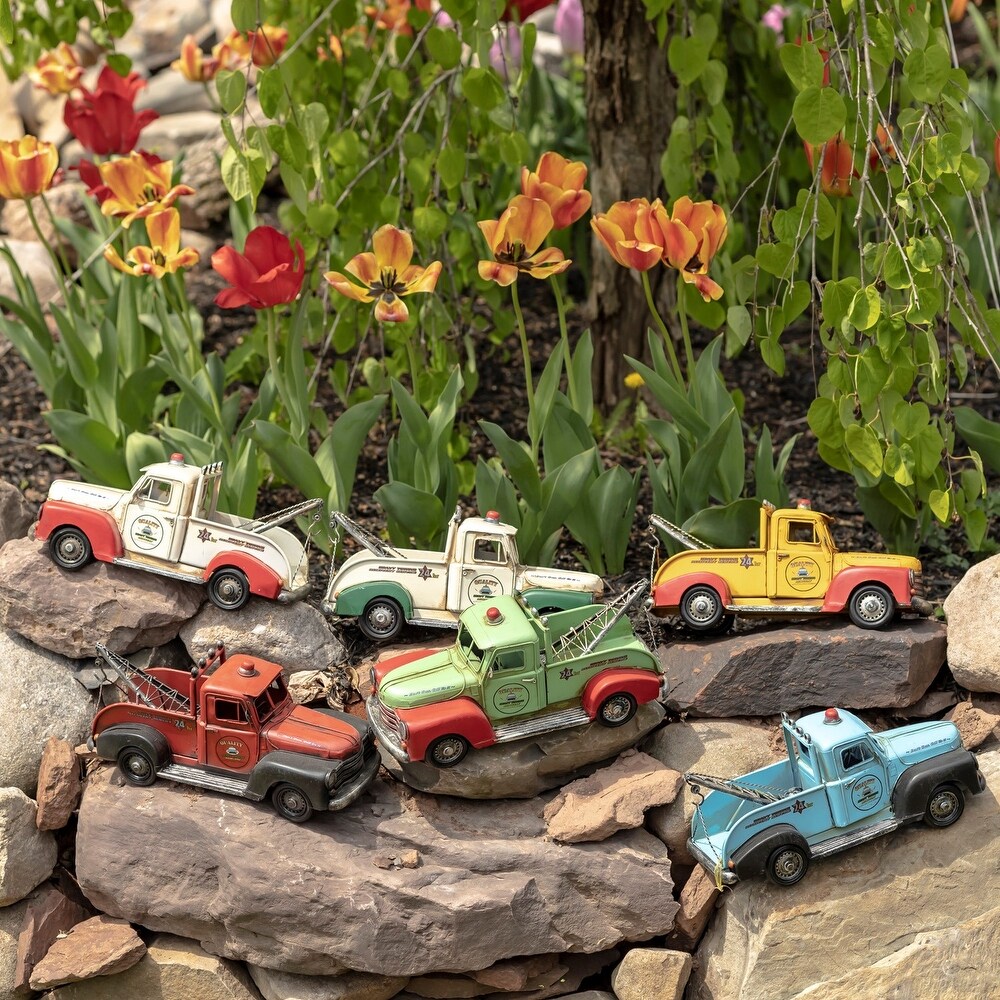 Small Vintage Style Tow Trucks  Assorted Colors