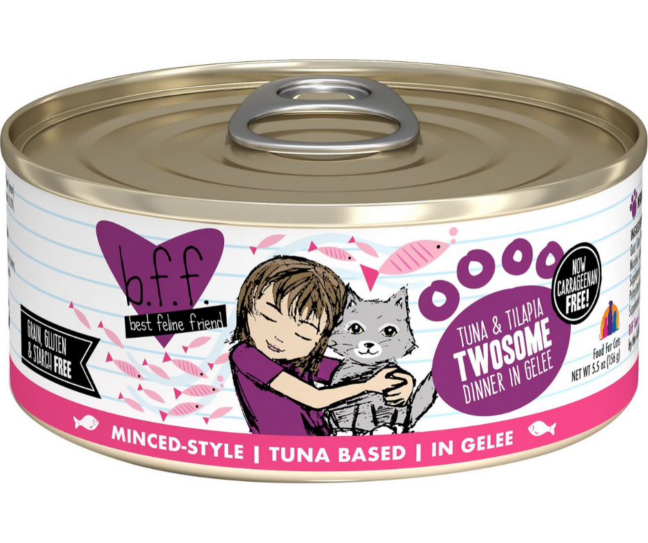 Weruva BFF， Twosome - All Cat Breeds， All Life Stages Tuna and Tilapia D