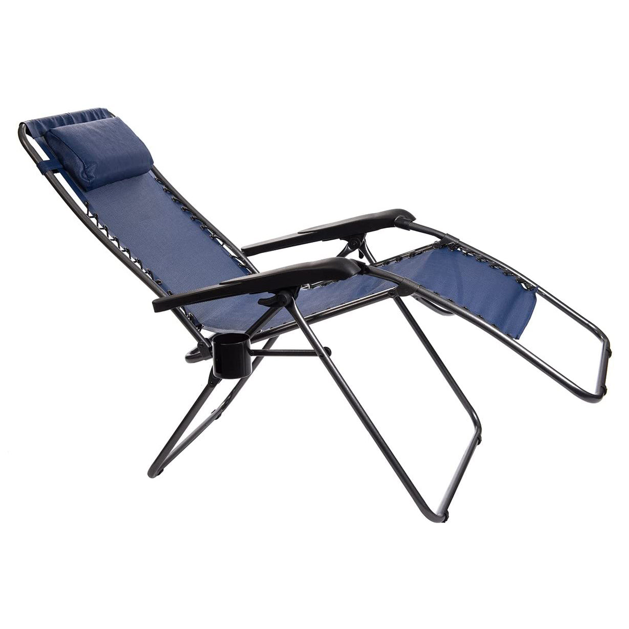 Timber Ridge Zero Gravity Locking Outdoor Patio Recliner Lounge Chair, Blue