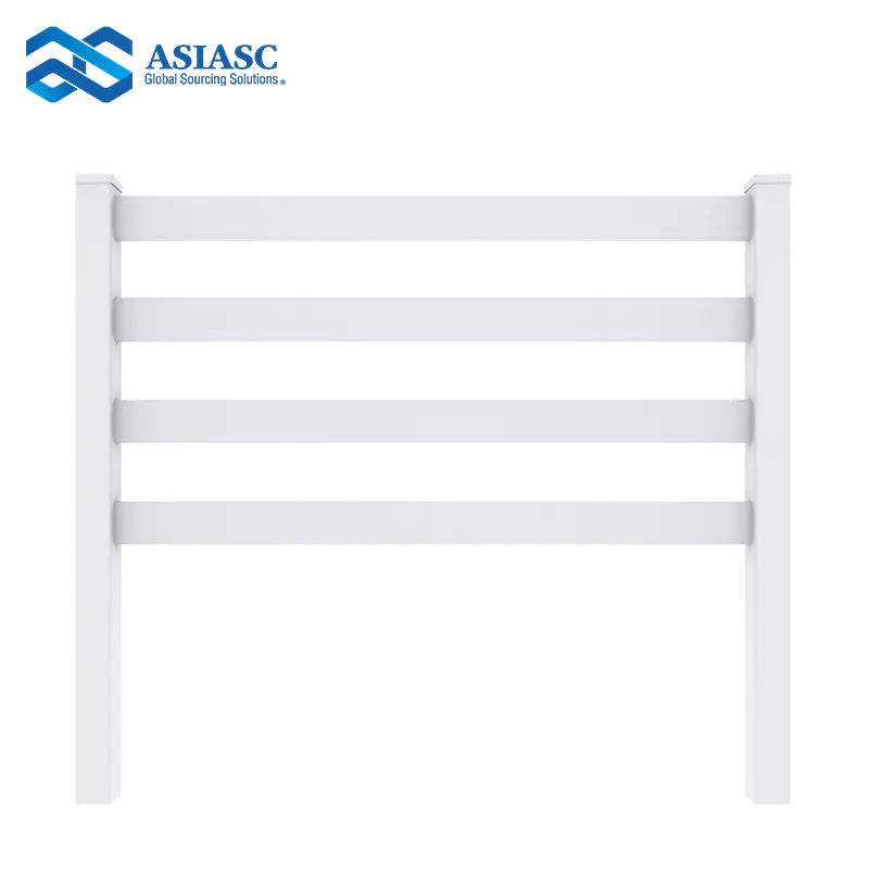 Wholesale Various Sizes Easy To Assemble White Hot Sale Cheap Plastic Ranch Pastoral Farm Pvc Fence Horse 4 Rail Fence