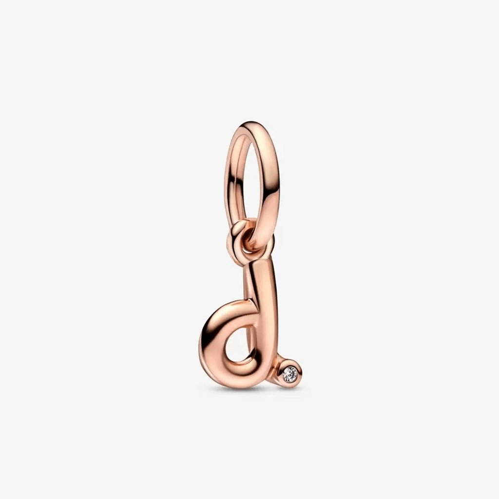 PANDORA  Letter D Script Alphabet Dangle Charm