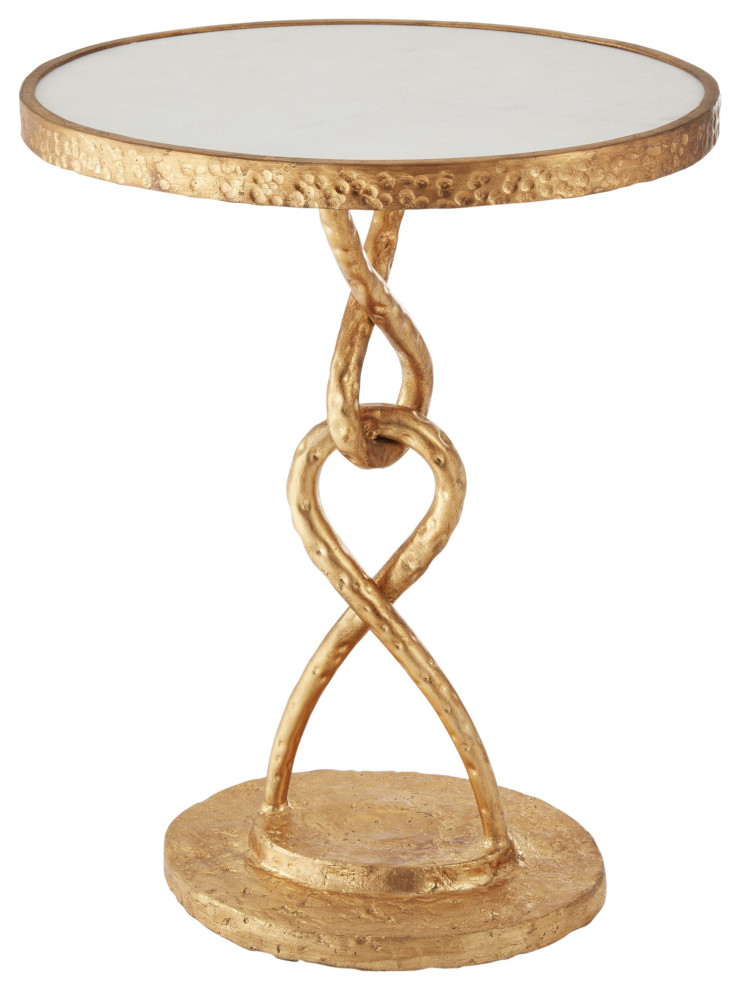 Loop De Loop Table  Gold Leaf   Transitional   Side Tables And End Tables   by HedgeApple  Houzz