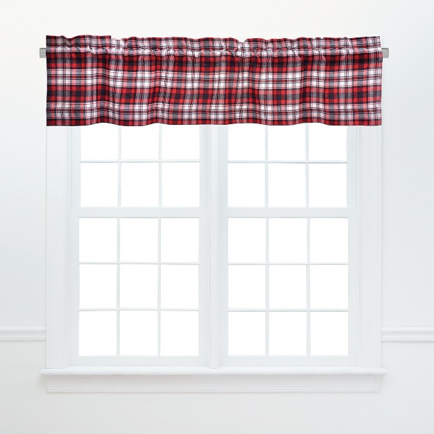 C amp f Home Fireside Plaid Red Valance Collection