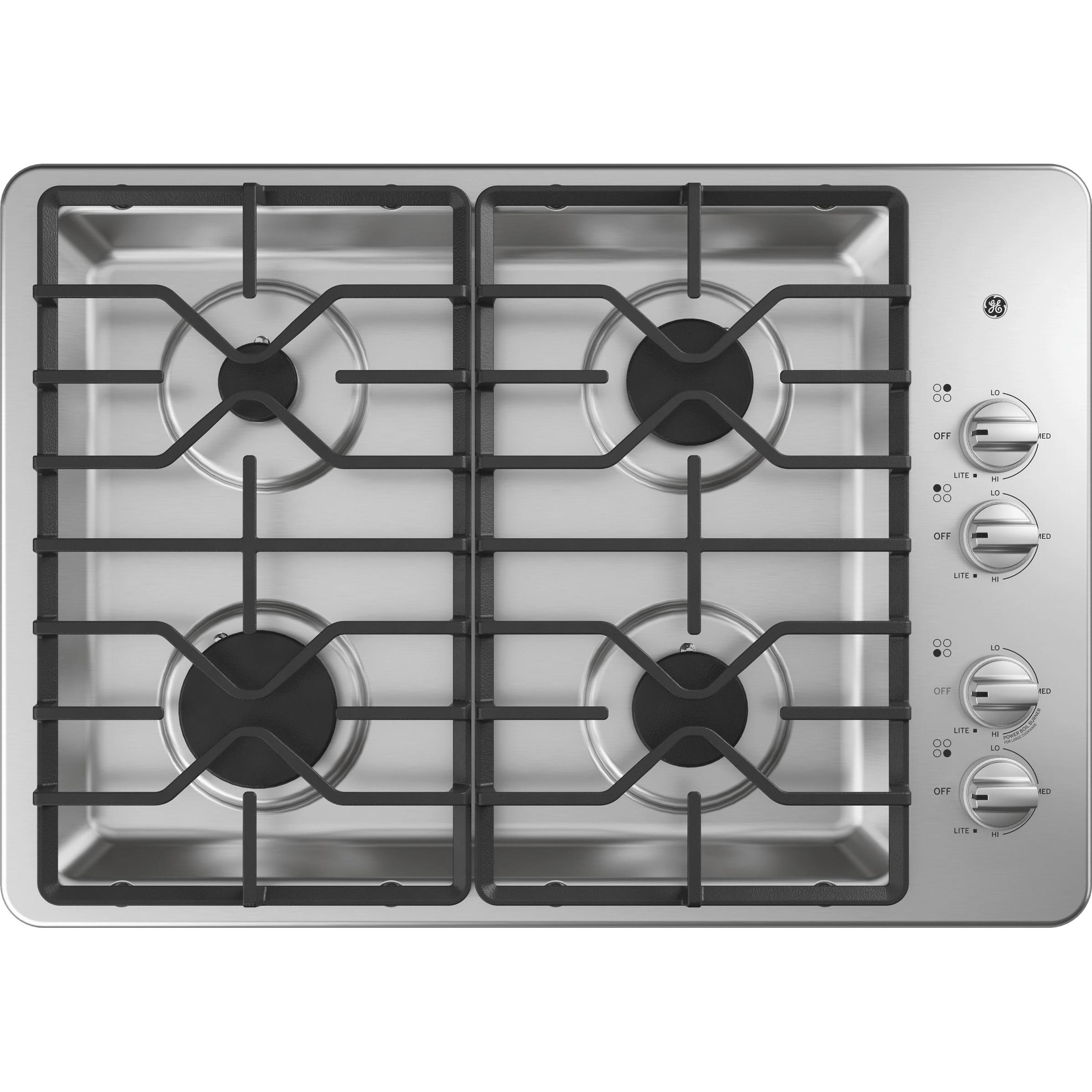 GE 30-inch Built-In Gas Cooktop JGP3030SLSS