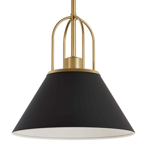 Carrington Isle Flat Pendant Ceiling Light Fixture Matte Black luxe Gold Hunter Fan