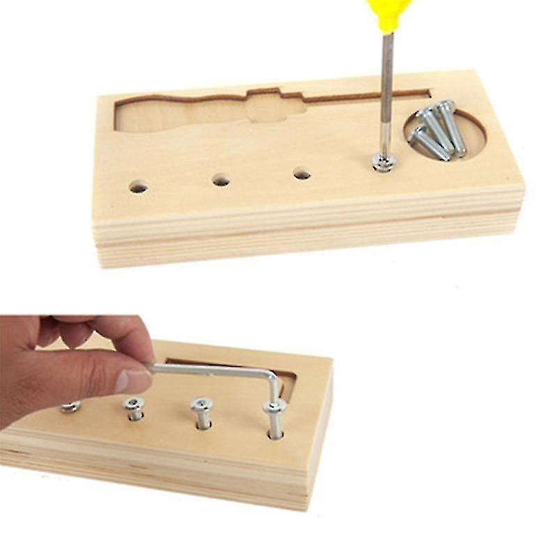 Wooden Screw Driver Board Basic Skills Bead Game Nuts Screw Set Gifts For Child Screwdriver Board T