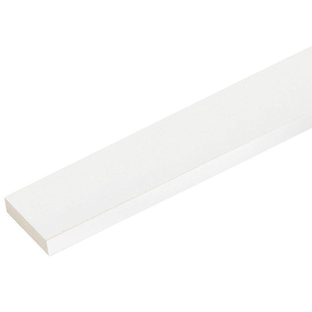 Veranda 34 in. x 3-12 in. x 8 ft. White PVC Trim (6-Pack) 827000002