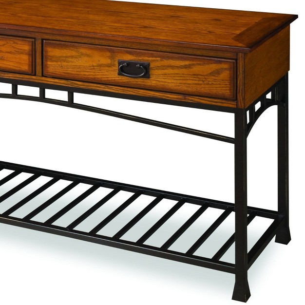 Modern Craftsman Console Table Brown Homestyles