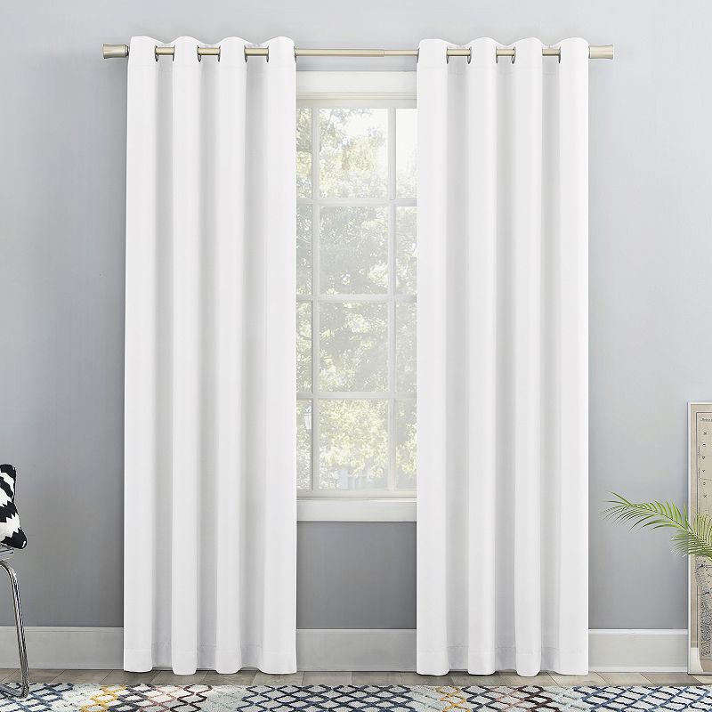 No. 918 Sutton Light Filtering Modern Glam Grommet Single Curtain Panel