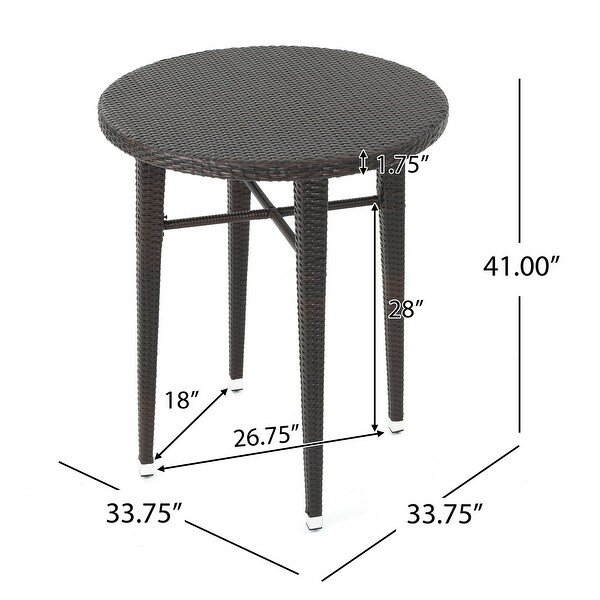 Rattan Round Bar Table