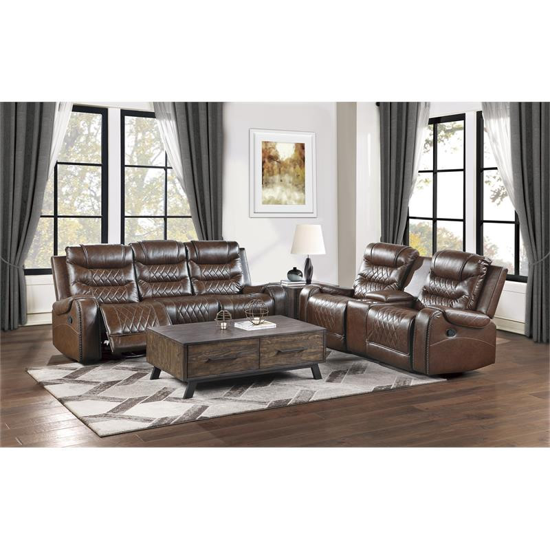 Lexicon Putnam Double Glider Reclining Loveseat with Center Console in Gray   Transitional   Loveseats   by Homesquare  Houzz