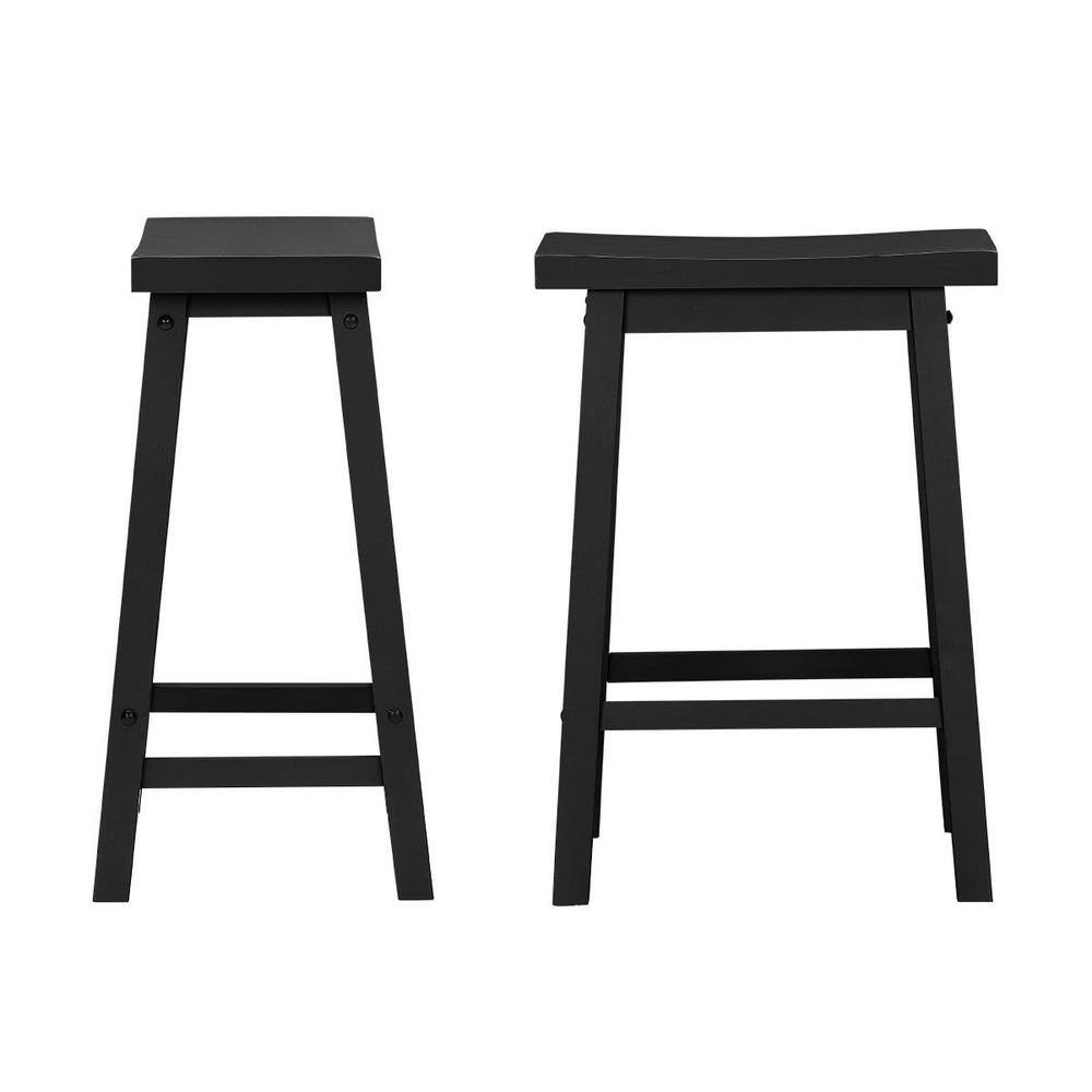 StyleWell 24 in. Charcoal Black Counter Stool (Set of 2) SH0202170SGH03