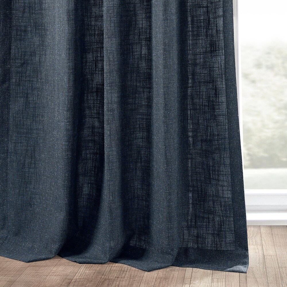 Exclusive Fabrics Heavy Faux Linen Curtain (1 Panel)