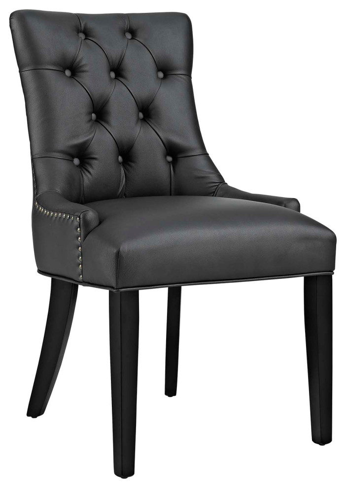 Regent Dining Side Chair Vinyl Set of 2 EEI 2742 BLK SET   Transitional   Dining Chairs   by Timeout PRO  Houzz