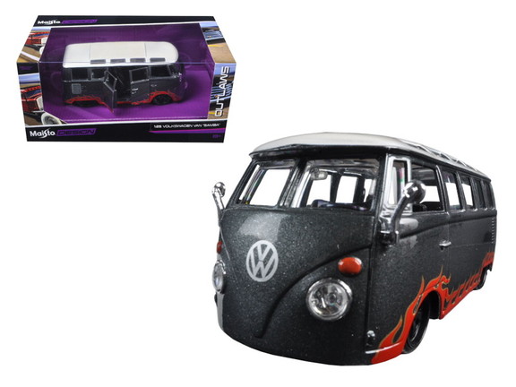 Maisto 31022gry  Volkswagen Van Samba Grey Outlaw...