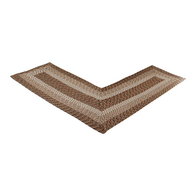 Better Trends Country Braid Striped L-Shape Rug