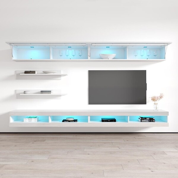 Fly I2 34TV Wall-Mounted Floating Modern Entertainment Center